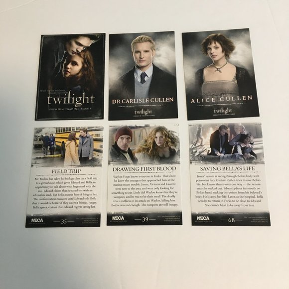 12 Twilight & New Moon Premium Trading Cards NECA - Picture 1 of 5